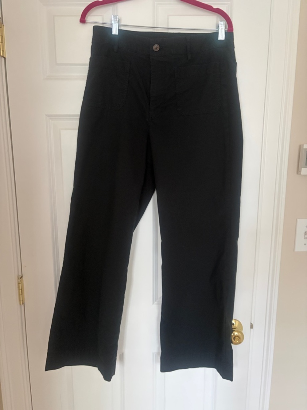 Women’s JCrew Two Pocket Front Wide Leg Black Pants
